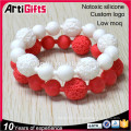 Bracelet de perle faisant des bracelets en gros faits sur commande de perle de silicone de mode pour des femmes